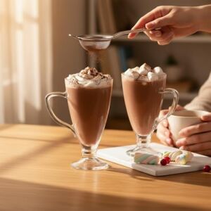 2 Adet Cam Latte Bardağı Kulplu Cam Kahve Bardağı 300 ml