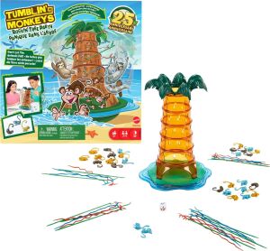 Mattel Games Tumblin' Monkeys 25. Yıl Özel Kutu Oyunu Çocuklara ve Aile ile Arkadaşlarla Geçen Akşamlara Yönelik Tumblin' Monkeys 25. Yıl Özel Kutu Oyunu HTW65