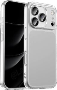 Apple ile Uyumlu iPhone 17 Pro Max Kılıf Zore Süper Silikon Kapak Şeffaf