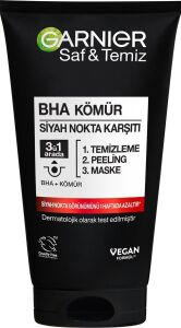 Skin Naturals Saf & Temiz Siyah Nokta Karşıtı Kömürlü 3'ü 1 Arada (1 x 150 Ml)