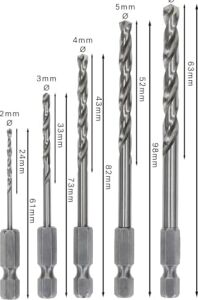 Professional Accessories Matkap Ucu Seti, Yeşil, 5 Adet