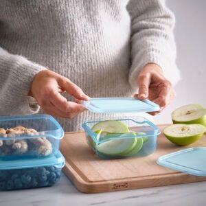 Plastik Saklama Kabı Seti, Mavi, 0,6 Lt, 3 Parça