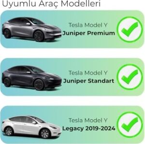 Tesla Model Y Juniper ile Uyumlu Kapı Kilit Lastiği 4'lü Takım
