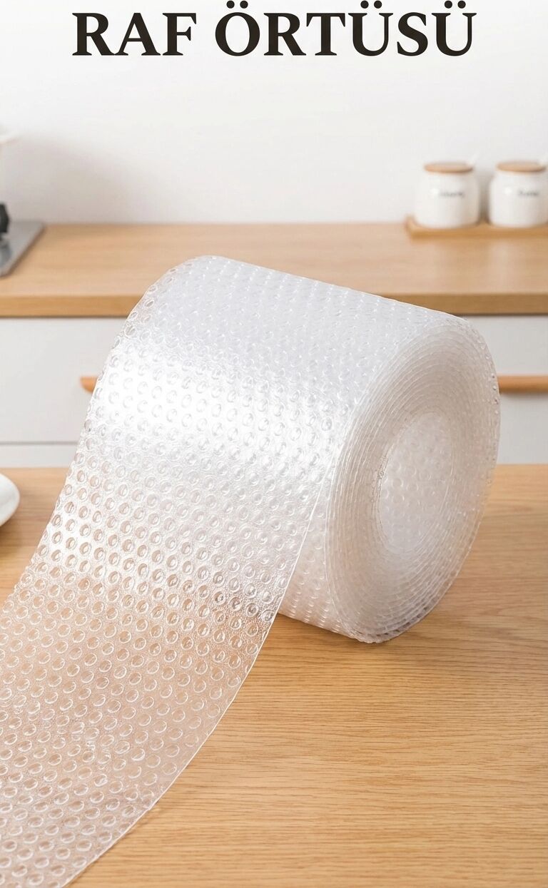 Şeffaf Kaydırmaz Pvc Dolap Içi Raf Örtüsü 45X300 cm