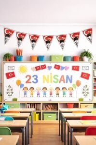 23 Nisan Süsleri 23 Nisan Hediyeleri 10'lu Ipe Dizili Flama