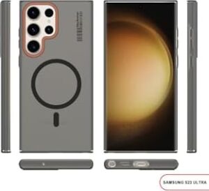 Mat Sert Klein Kılıf Siyah  Galaxy S23 Ultra ile Uyumlu