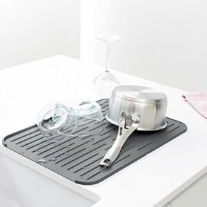 Brabantia Silikon Damlama Matı, Çelik, Koyu Gri, 43,8 x 32,5 x 0,9 cm