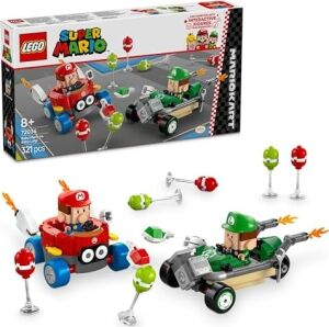 Super Mario: Mario Kart – Baby Mario ile Baby Luigi 72034, 8 Yaş ve Üzeri Erkek ve Kız Çocukları Için Yaratıcı Oyuncak Yapım Seti, Doğum Günü Hediyesi (321 Parça)