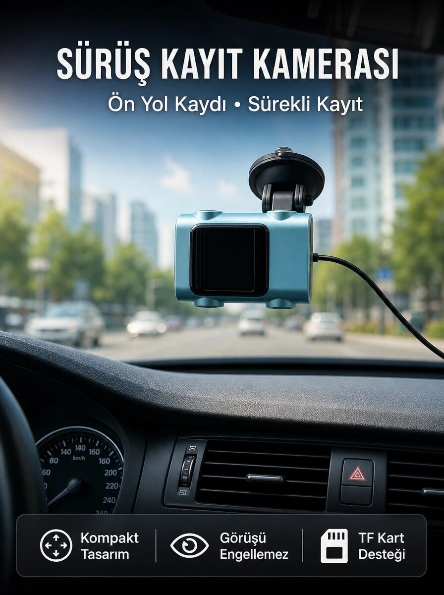 Araç Ön Cam Kamerası Sürüş Güvenliği Için Video Kayıt Yeni Nesil
