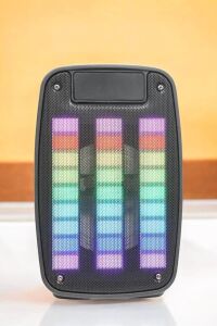 Kablosuz Bluetooth Hoparlör Taşınabilir 6.5 Inç LED Işık Kareoke