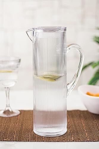 Arkilik Barok 1,5 Lt Şeffaf Sürahi (Buzdolabı Kapak Rafına Sığar)