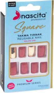 24'lü Square Renkli Takma Tırnak - 160