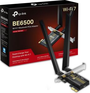 TBE400E | BE6500 Wi-Fi 7 Pcıe Adaptör | Bluetooth 5.4 | Üç Bant 2882 + 2882 + 688 Mbps | Çift Anten | Wpa3 Güvenlik | Ofdma & Mu-Mımo | Windows 11 64-Bit Uyumluluk