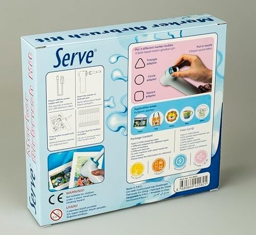 Aırbrush Kıt 12 Keçeli Kalem Ile Birlikte