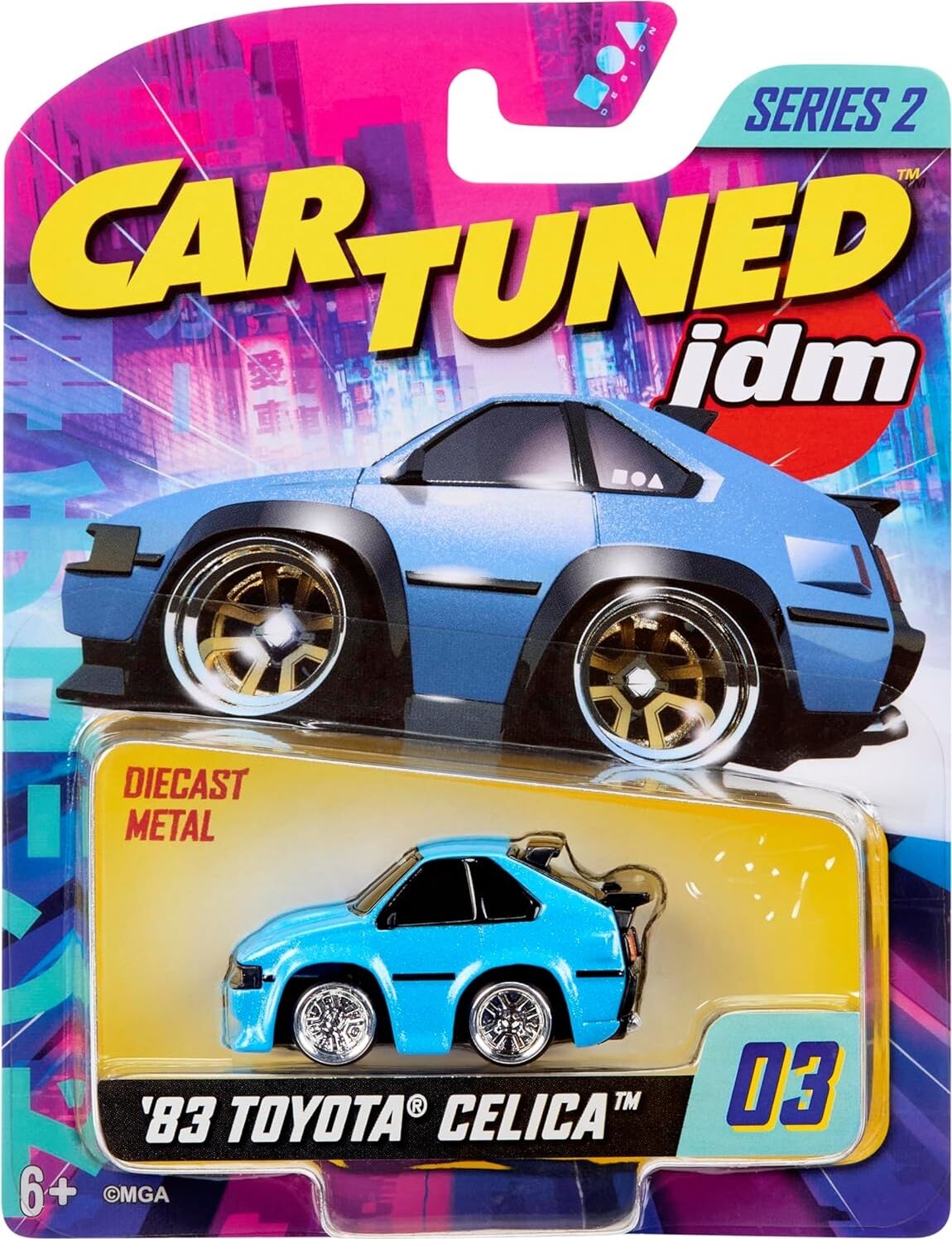 Cartuned Jdm Seri 2 1983 Celica Supra, Mavi, Metal Gövde, Diecast Arabası