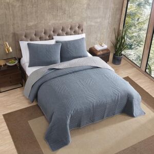 Eddie Bauer Hidden Lake Quilt Set, Twin, Blue
