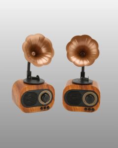 Mini Nostaljik Bluetooth Hoparlör Fm Radyo 8 Saat Batarya Yeni Nesil