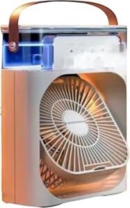Buzlu Vantilatör Mini Fan 5 Spreyli Su Püskürtmeli 600 ml Buhar Makinesi Nemlendirici Mini Klima Rgb