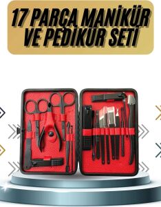 17 Parça Manikür Pedikür Seti El Ayak Bakım Seti Tırnak Makası Törpü