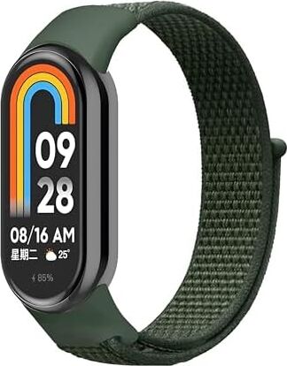 Xiaomi Mi Band 10/9/8 Ile Uyumlu Hafif ve Bileği Rahatsız Etmeyen Bilek Ölçüsüne Göre Ayarlanabilen Cırt Cırtlı Tasarım Kaliteli Hasır Örme Kumaş Kordon