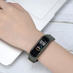 Xiaomi Mi Band 10/9/8 Ile Uyumlu Hafif ve Bileği Rahatsız Etmeyen Bilek Ölçüsüne Göre Ayarlanabilen Cırt Cırtlı Tasarım Kaliteli Hasır Örme Kumaş Kordon