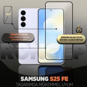 Galaxy S25 Fe Için Ekran Koruyucu 9h Sertlikte Anti-Static Temperli Cam Netlik ve Dokunmayı Etkilemeyen Darbelere Karşı  S25 Fe Ekran Koruyucu (2'li Paket)