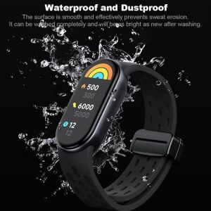 Xiaomi ile Uyumlu Mi Band 10/9/8 Için Nefes Alabilen Silikon Air Loop Smart BAND10 Kordon Manyetik Toka Mekanizmalı Deformasyona Dayanıklı Yumuşak Mi Band 10 Kordonu