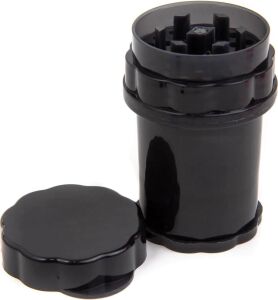 Grınder Parçalayıcı Plastik Baharat Öğütücü Herb Spice 4 Katmanlı (58MM-SIYAH)