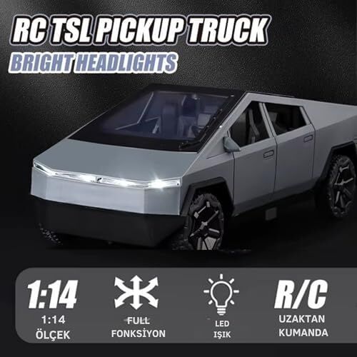 Oyuncak Uzaktan Kumandalı 1:14 Ölçek Şarjlı Tsl Pick Up Model Araba 500 Mah Batarya 26 cm