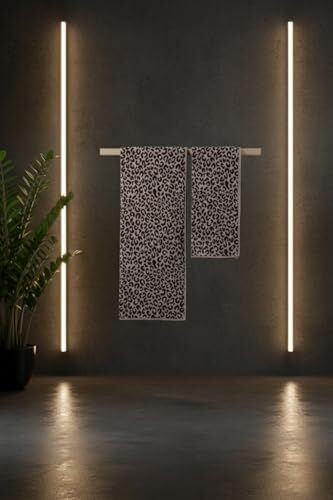 Leopar Desen Havlu Seti Hamam Seti 50X90 ve 70X140 cm Banyo Havlusu Çeyizlik, 2lı-Hamatakımı-Leopar