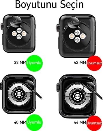 Apple Watch Uyumlu Silikon Kayış 38-40-41-42MM Yumuşak Terletmeyen Spor Günlük Kullanım Apple Watch Band