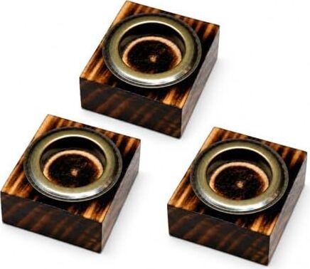 Bfastore El Yapımı Ahşap Tealight Mumluk Seti, Ileri Dönüşüm Ahşap, Metal Hazneli, Rustik Dekoratif Tasarım, Masa ve Salon Dekoru, Şık Hediye Seçeneği (3'lü Set)