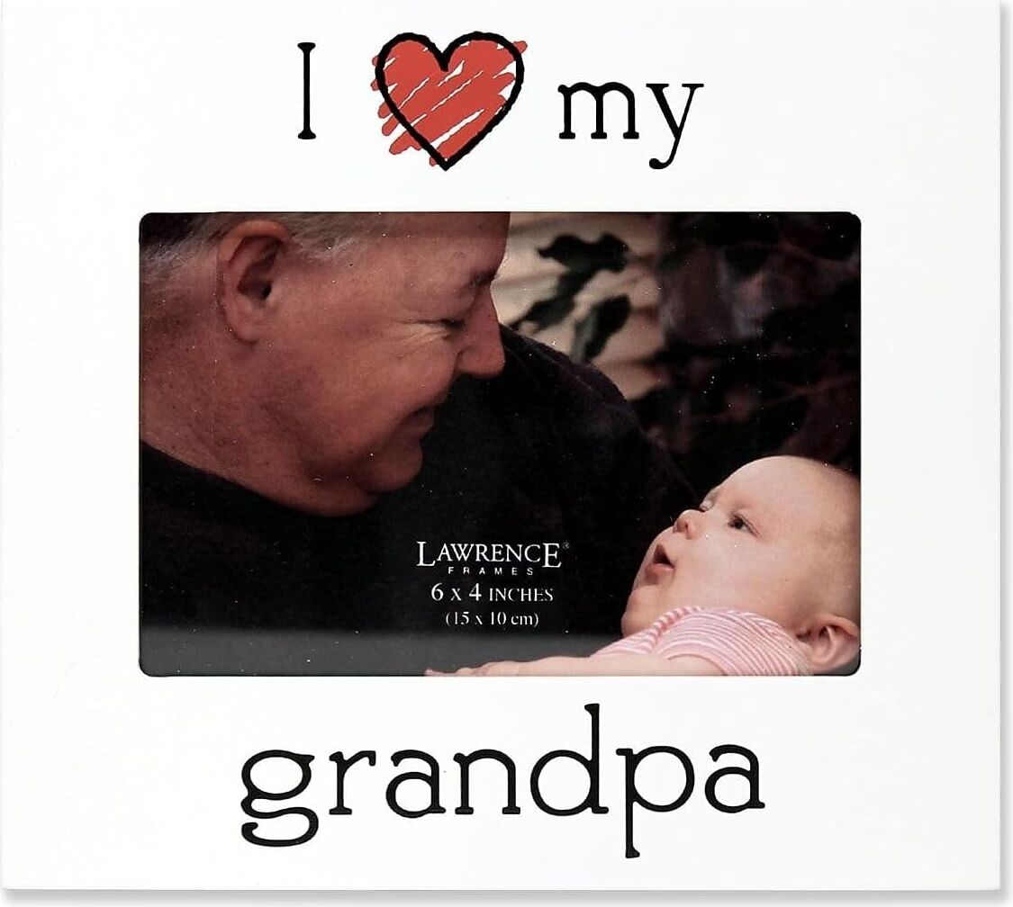 'ı Love My Grandpa' Resim Çerçevesi, 15 x 10 Cm, Beyaz