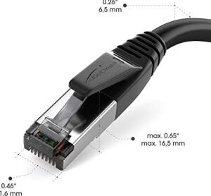 – Cat 8 Ağ Kablosu, 40 Gigabit, Esnek ve Kırılmaz Yapı – 10M (Lan Kablosu/ethernet Kablosu, Maksimum Fiber Hızı Iletir ve Oyun/ps5/xbox Için Uygundur, Fiş)