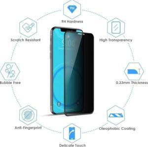 Oppo A52 - A72 - A92 Privacy (Hayalet) Ekran Koruyucu – 2 Adet - 9h Temperli Cam, Yan Görünme Engelleyici, Tam Kaplama