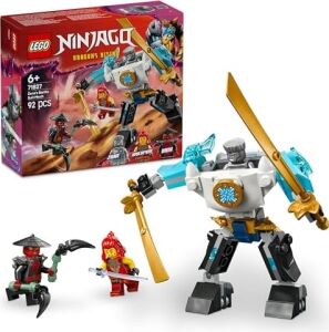 Zane’in Savaş Zırhı Mech’i 71827-6 Yaş ve Üzeri Çocuklar Için 3 Minifigürlü Yaratıcı Oyuncak Yapım Seti, Doğum Günü Hediyesi (92 Parça)
