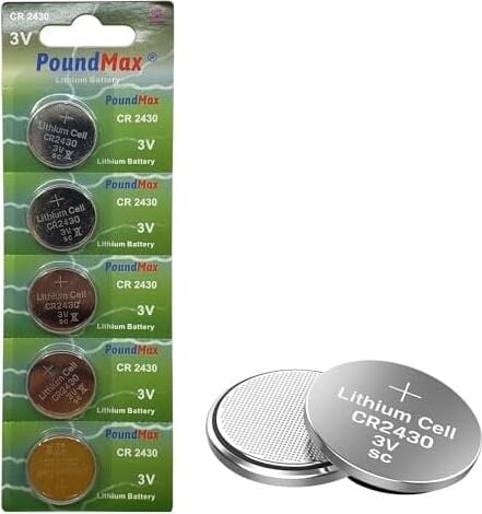5 Adet 2430 CR2430 DL2430 3V Poundmax Lityum Düğme Pil, Uzun Raf Ömrü, Küçük Elektronik Cihazlar Için Uzaktan Kumandalar, Teraziler, Akıllı Ev Cihazları, Ölçüm Cihazları ve Hesap Makineleri