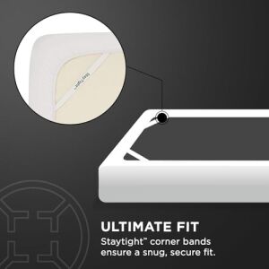 Tempur-Pedic Tempur-Protect Su Geçirmez Yatak Koruyucu, Tam, Beyaz