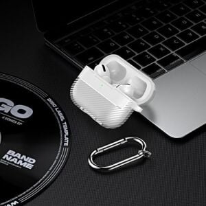 Airpods Pro 3. Nesil Uyumlu Karbon Fiber Hybrid Polymer Technology Premium Kulaklık Kılıfı (Şeffaf)