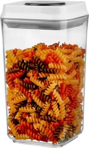 Leggno Pratico Basmalı Kare Erzak Saklama Kabı (1,25 Lt.) ÖLÇÜLER:106X106X192MM