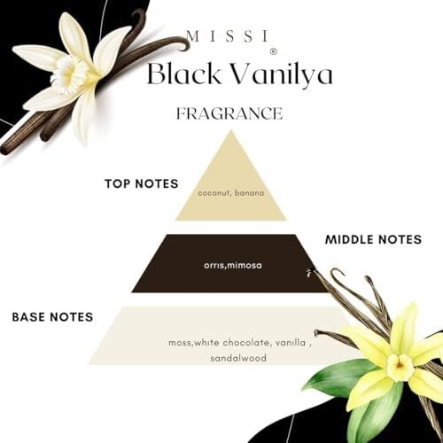 Üfleme Cam Ahşap Fitilli Black Vanilya Vegan Mum (140 Gr)