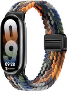 Xiaomi Mi Band 10/9/8 ile Uyumlu Örgü Loop Kordon Manyetik Toka Mekanizmalı Yumuşak ve Konforlu Smart BAND10 Kordon Terletmeyen Hafif ve Elastik Kumaşlı Mi Band 10 Kordonu