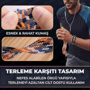 Xiaomi Mi Band 10/9/8 ile Uyumlu Örgü Loop Kordon Manyetik Toka Mekanizmalı Yumuşak ve Konforlu Smart BAND10 Kordon Terletmeyen Hafif ve Elastik Kumaşlı Mi Band 10 Kordonu