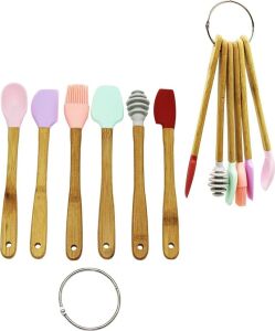 YAKUT-10885 (6pcs) Mini Ahşap Saplı Silikon Mutfak SET*144