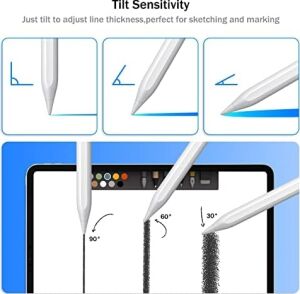 Cisteen iPad Için Kalem (2022-2018), LED Göstergeli, Eğim Sensörü Avuç Içi Reddetme Kalemi Apple iPad 10/9/8/7/6. Nesil, iPad Air 5./4./3. Nesil, iPad Pro 11 ve 12.9'', ipad Mini 6/5