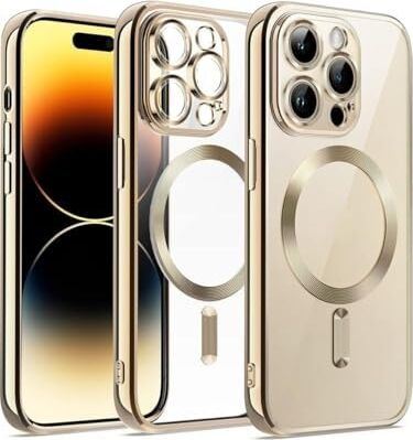 iPhone 16 Pro / 16 Pro Max Çöl Titanyum Kamera Korumalı Kılıf Manyetik Şarj Özellikli Telefon Rengi Ile Aynı Magee Safee ile Uyumlu Kılıf Esnek Darbeye Dayanıklı Hd Korumalı (Iphone 16 Pro Max Çöl)