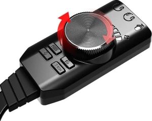 A4677 USB 2.0 Ses Kartı 7.1 Kanallı Pc ve Laptop Için Pubg Oyun Harici Ses Kartı 3.5mm-Kulaklıkla Tak ve Çalıştır Mikrofon Jakları Ses Kontrolü Mikrofon Oyunları Ses Efekti Yükseltme Adaptörü