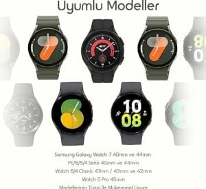 ile Uyumlu Yeni Nesil Bağlantı Hasırlı Kumaş Kordon Galaxy Watch 7/6/5/4 Serisi Için Galaxy Watch 7 Kordon (40MM/44MM) Watch 6/4 Classic (47/43/42MM) Watch 5 Pro Uyumlu