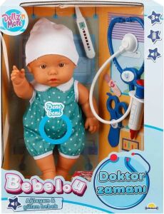 30111 Bebelou Doktor Zamanı Sesli Bebek Seti 35 cm -Sunman