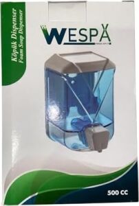 Şeffaf Köpük Sabunluk, Duvara Monte Edilebilir, Mor ve Beyaz, 500ML